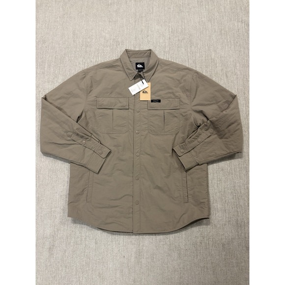 Quiksilver Other - NEW Quiksilver Cold Snap Shacket Jacket Mens Large Fallen Rock Quilted Lined NWT